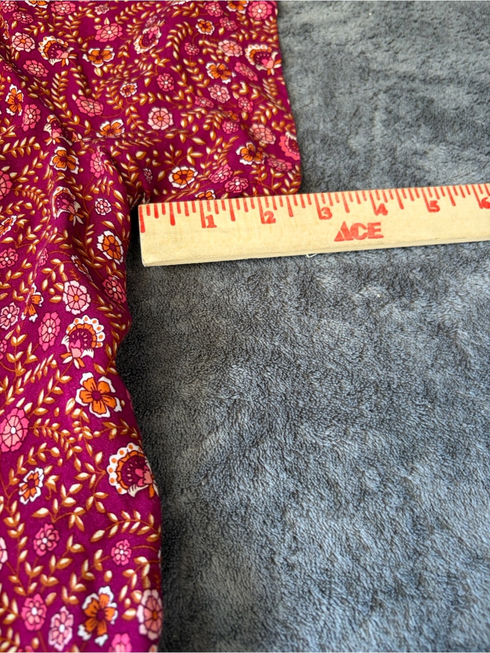 Boho Raspberry Floral Button-Front Midi Dress - Picture 14 of 14